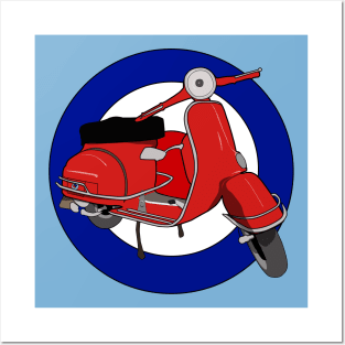 Vespa Mod Circle Posters and Art